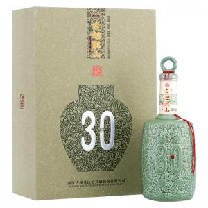 紹興黃酒古越龍山30年陳釀花雕酒三
